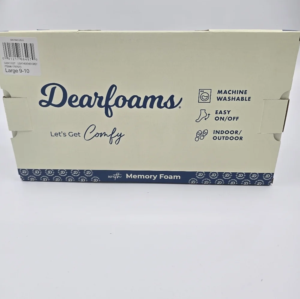 Dearfoams  Women’s Memory Foam Clog Slipper (Light Heather Grey) Size 9/10 - Picture 6 of 6